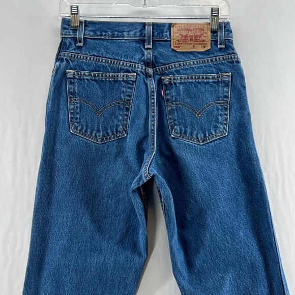 Levis 550 Jeans Womens 6 Reg Relaxed Fit Tapered Leg High Rise Denim Medium Wash - Picture 5 of 11